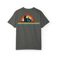 Unisex Cat & Dog Sunset Graphic T-Shirt - Casual Animal Lover Tee