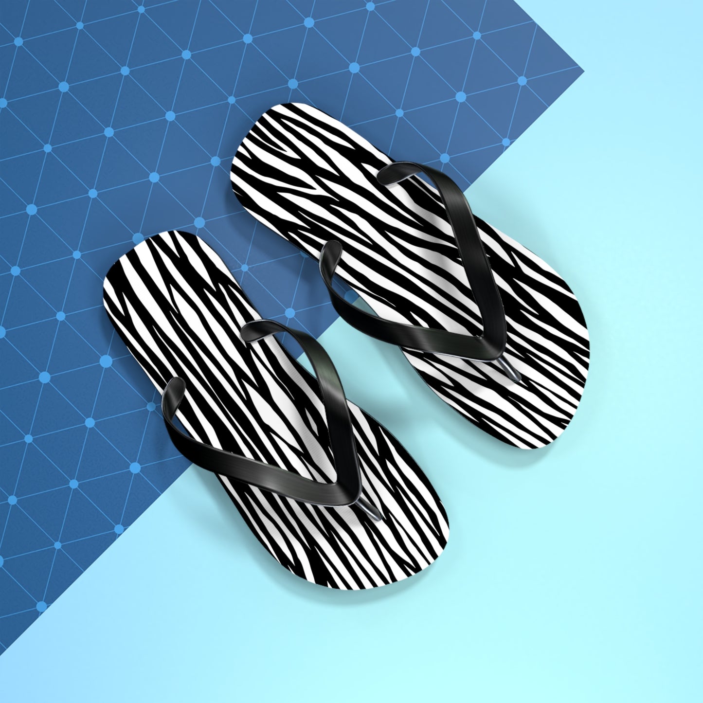 Zebra Print Flip Flops - Stylish Summer Footwear
