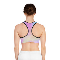 Pastel Tie-Dye Sports Bra for Yoga & Fitness