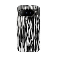Tough Cases: Stylish Black and White Zebra Print Phone Case