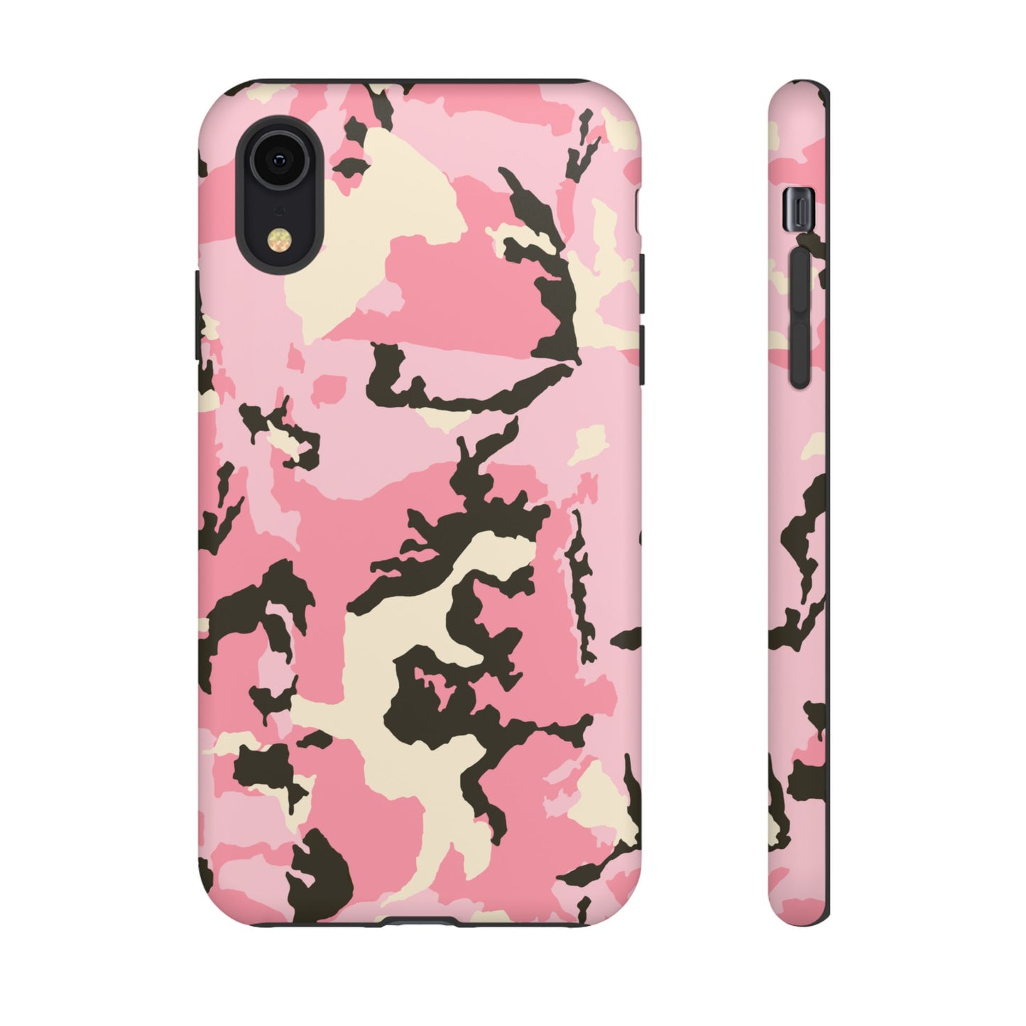 Stylish Tough Phone Case – Pink Camo Design for Bold Protection  Make a statement while keeping your phone safe with this eye-catching pink camouflage case that blends fashion with durability.