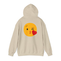 Kiss Emoji Hooded Sweatshirt | Unisex Heavy Blend™