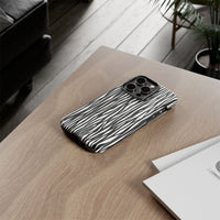 Tough Cases: Stylish Black and White Zebra Print Phone Case