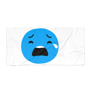 Sad Face Beach Towel - Fun Towel for Summer Vibes and Pool Parties