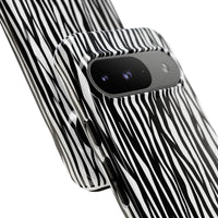 Tough Cases: Stylish Black and White Zebra Print Phone Case
