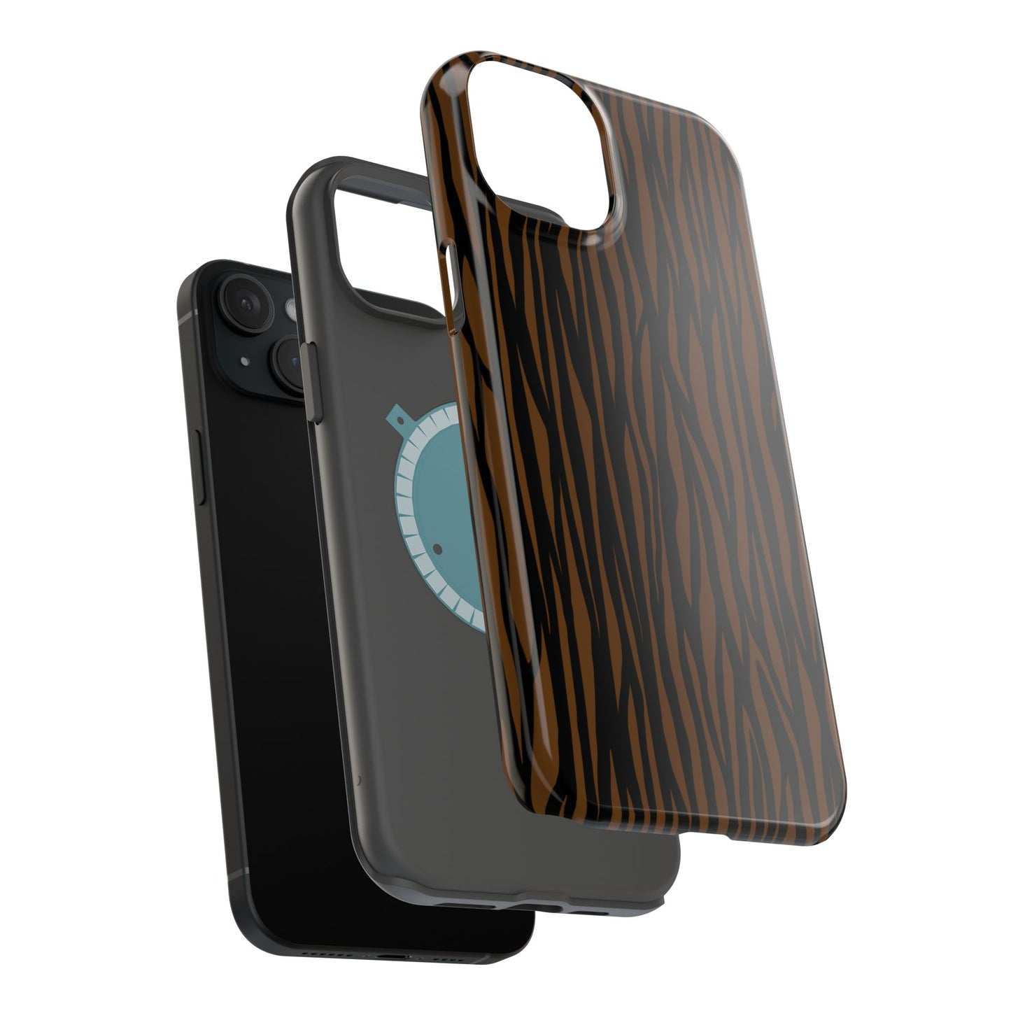 Stylish Magnetic Tough Phone Case - Bold Striped Design