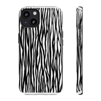 Tough Cases: Stylish Black and White Zebra Print Phone Case