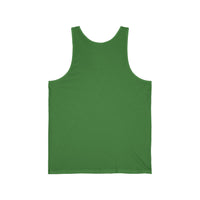 Unisex Jersey Tank - Howling Dog & Birds Design