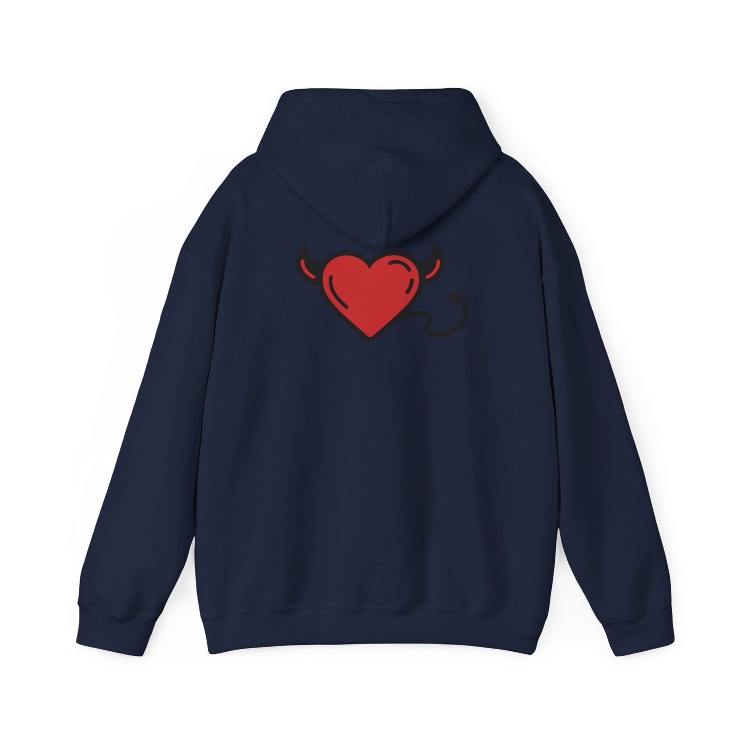 Devilish Heart Hoodie - Unisex Heavy Blend™ Sweatshirt for Fun-Loving Spirits