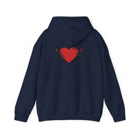 Devilish Heart Hoodie - Unisex Heavy Blend™ Sweatshirt for Fun-Loving Spirits