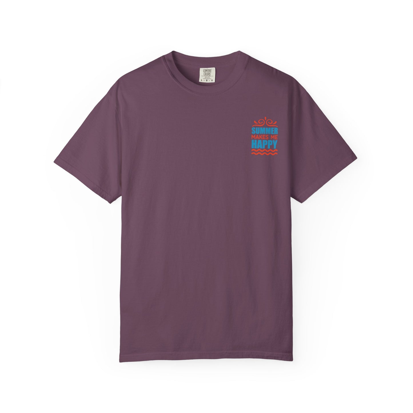 Summer Makes Me Happy T-Shirt, Unisex Summer Tee, Beach Vibes Shirt, Gift for Sun Lovers, Vacation Wear, Relaxed Fit Top