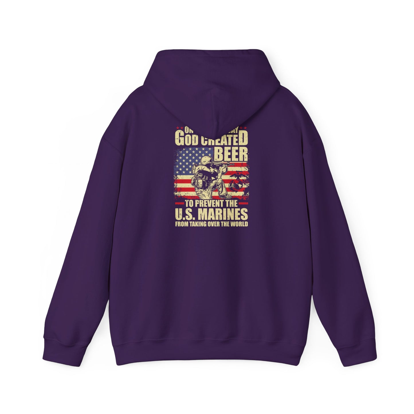 God Created Beer Hoodie, Marine Sweatshirt - Funny Drinking Gift, Unisex Pullover, Alcohol Lover, Birthday Present, Cool