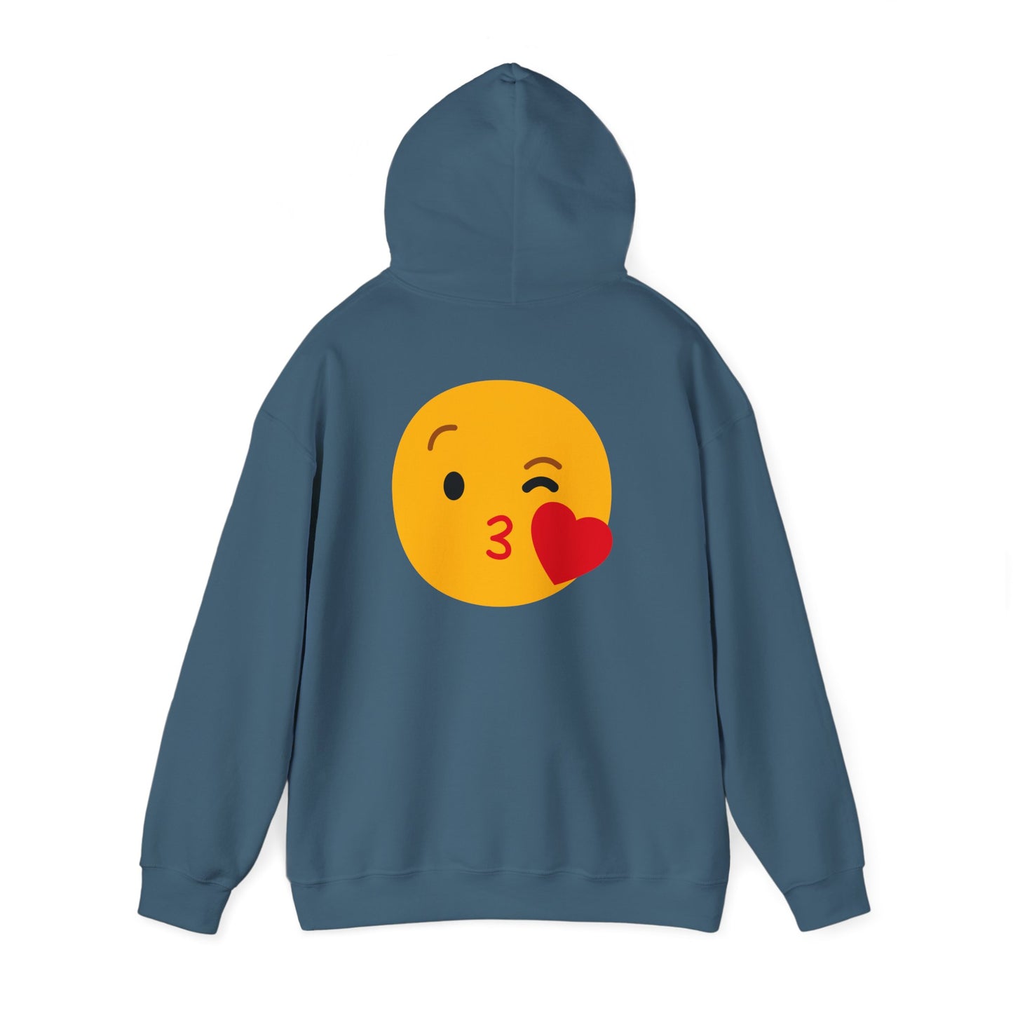 Kiss Emoji Hooded Sweatshirt | Unisex Heavy Blend™
