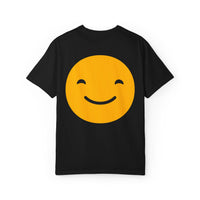 Happy Face Garment-Dyed T-shirt for Positive Vibes