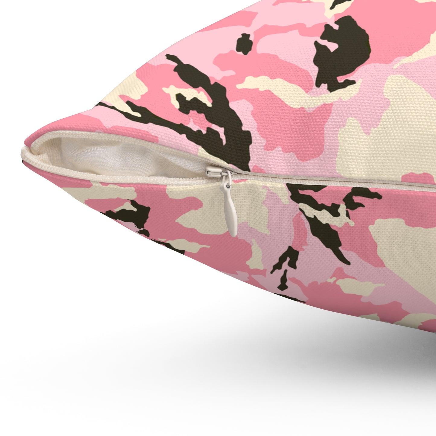 Trendy Pink Camo Square Pillow | Cozy Home Decor