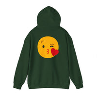 Kiss Emoji Hooded Sweatshirt | Unisex Heavy Blend™
