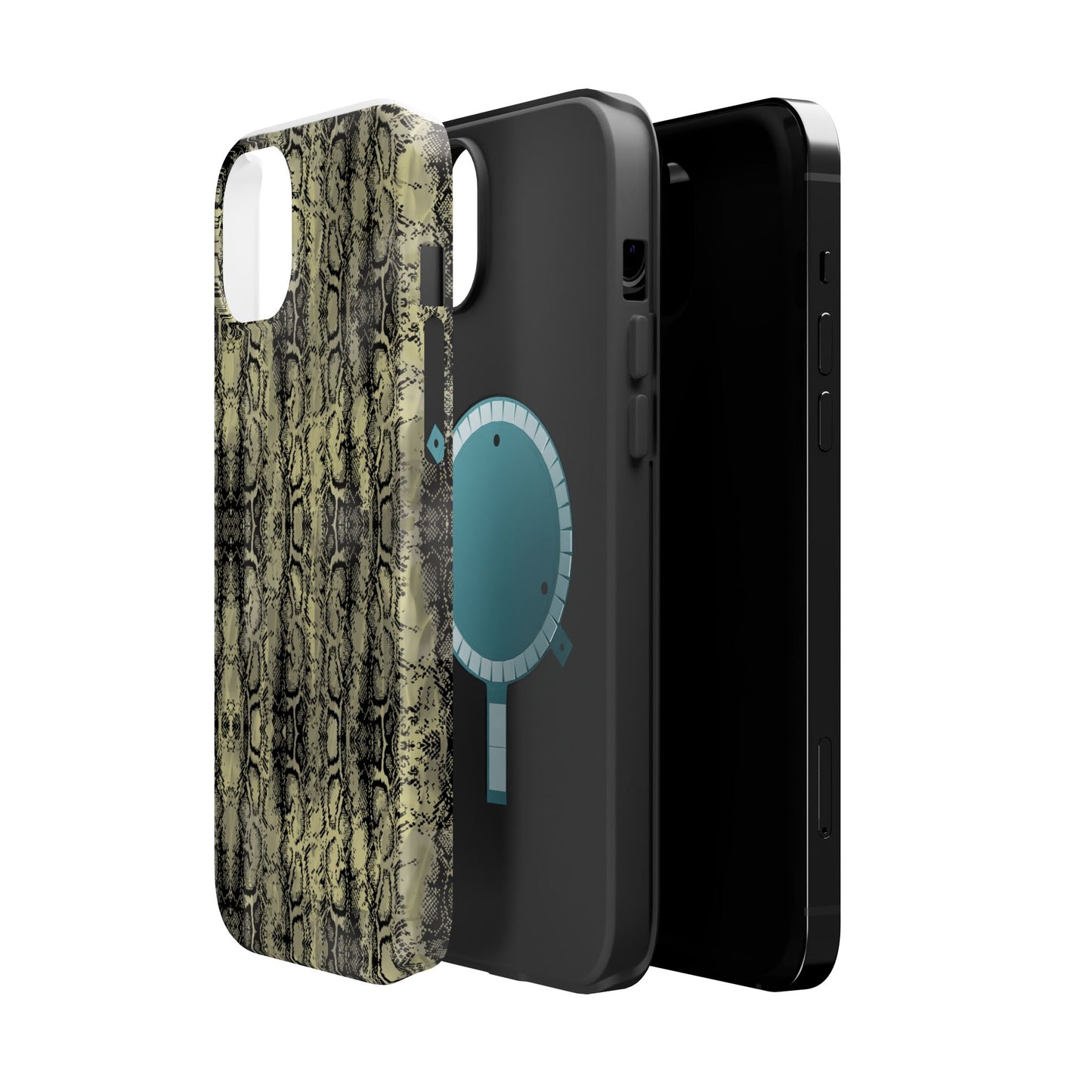 Stylish Snake Skin Magnetic Tough Case - Durable Protection for Your Phone