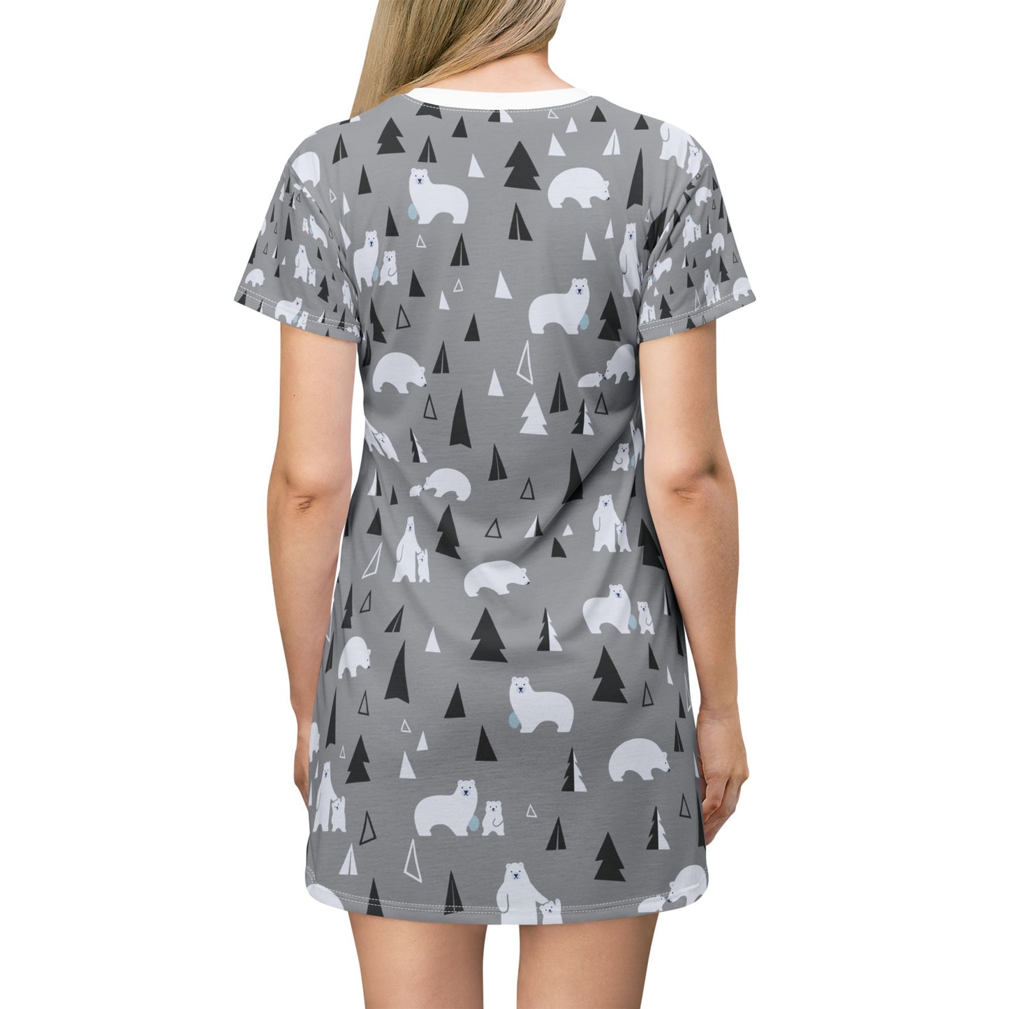 Cozy Polar Bear T-Shirt Dress for Everyday Adventures