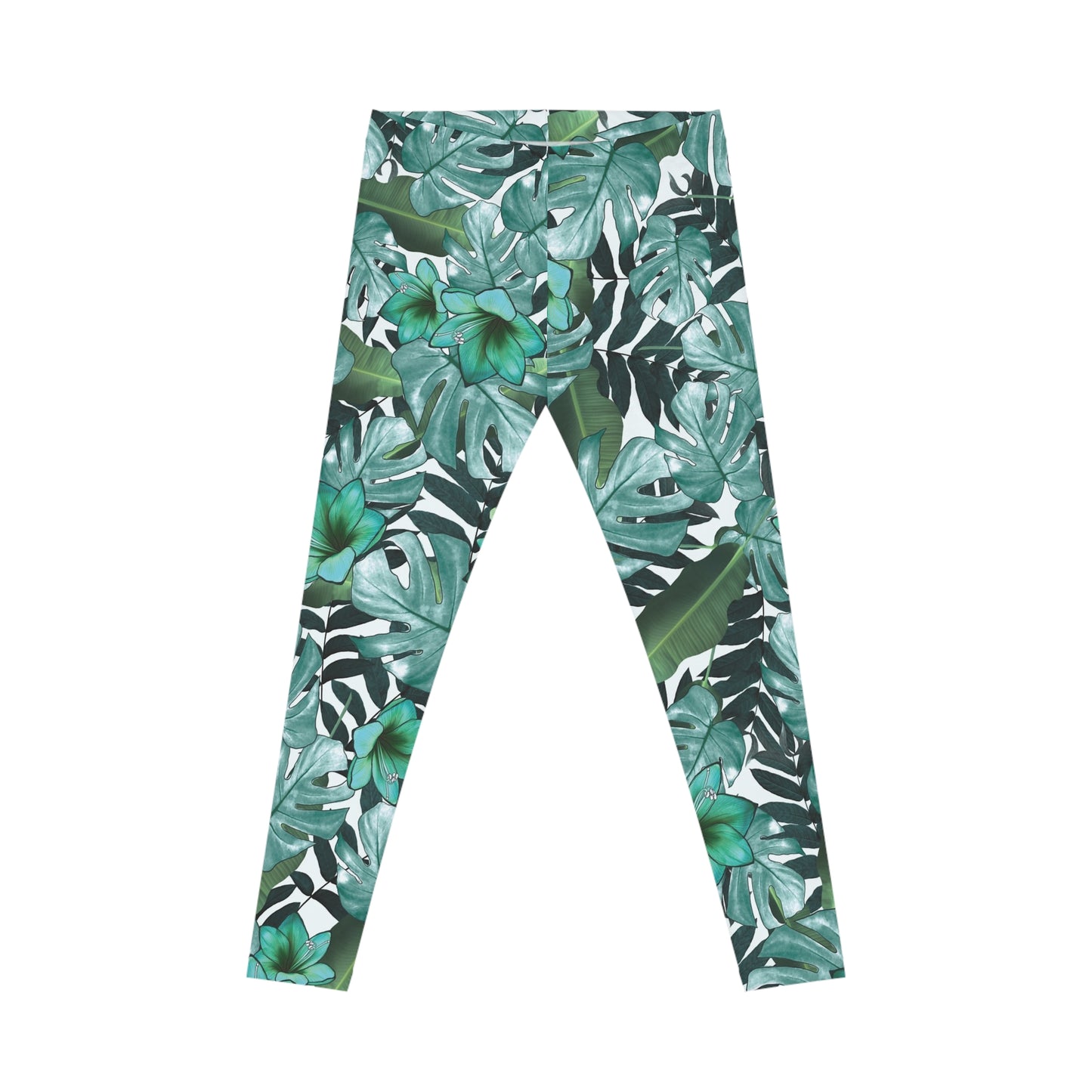 Tropical Print Women's Casual Leggings - Comfortable & Stylish for Everyday Wear