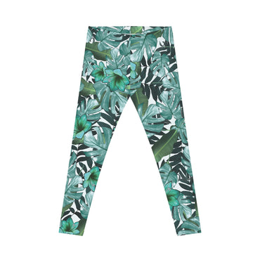 Tropical Print Women's Casual Leggings - Comfortable & Stylish for Everyday Wear