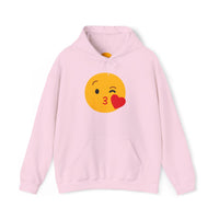 Kiss Emoji Hooded Sweatshirt | Unisex Heavy Blend™