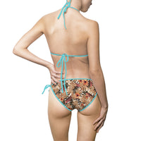 Tropical Floral Women's Bikini Swimsuit - Perfect for Beach Days and Summer Fun