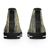 Stylish Women's High Top Sneakers – Python Print Fashion Footwear