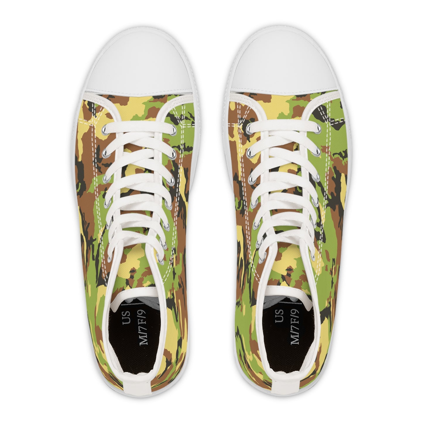 Camo Print Women's High Top Sneakers - Stylish & Trendy Footwear for Everyday Adventure