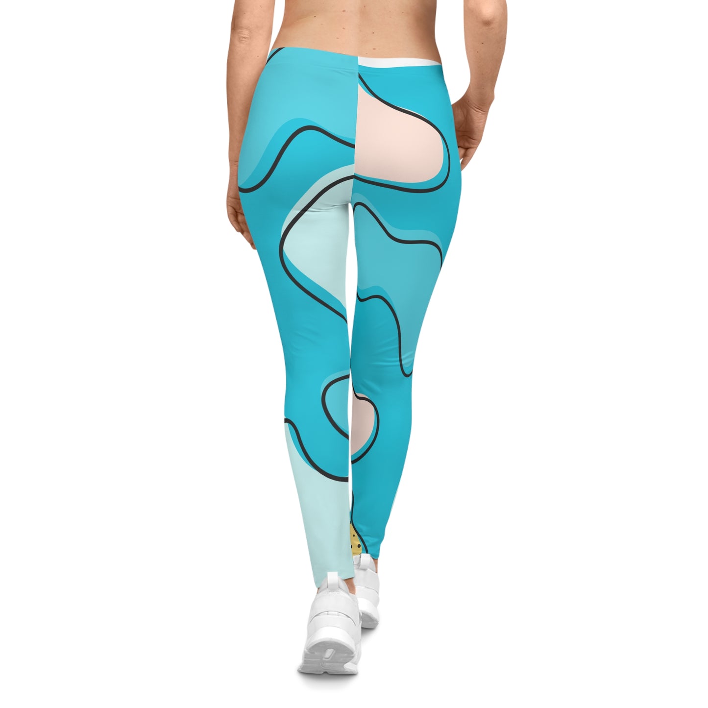 Trendy Women's Casual Leggings - Vibrant Swirl Design for Everyday Comfort