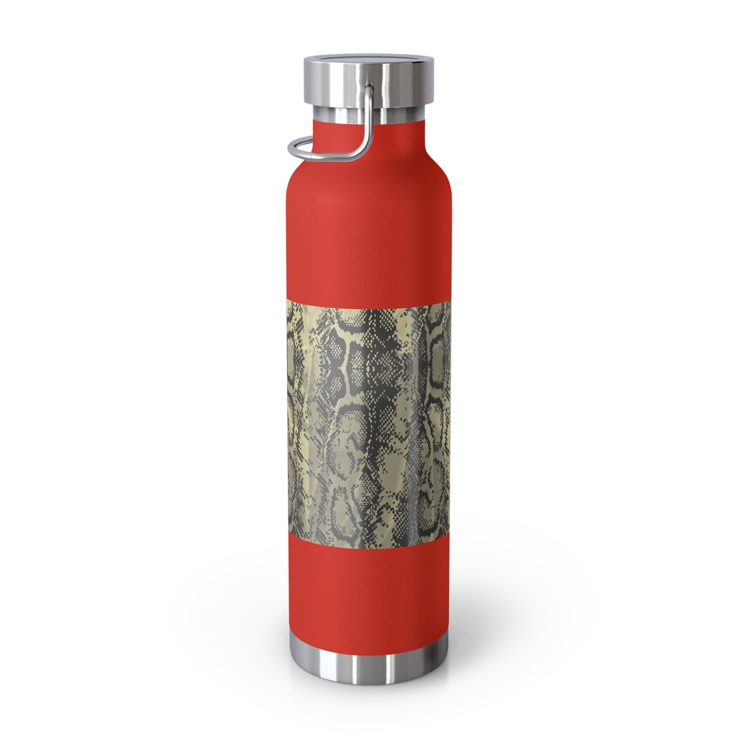 Stylish Snake Print Insulated Water Bottle - 22oz Copper Vacuum Flask