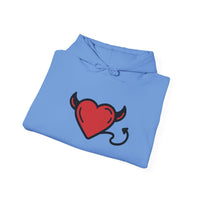 Devilish Heart Hoodie - Unisex Heavy Blend™ Sweatshirt for Fun-Loving Spirits