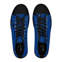 Stylish High Top Sneakers with Artistic Blue Design