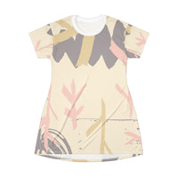 Boho Floral T-Shirt Dress - Casual Summer Style