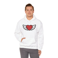Angel Wings Heart Hoodie - Unisex Heavy Blend™ Sweatshirt for Love & Comfort