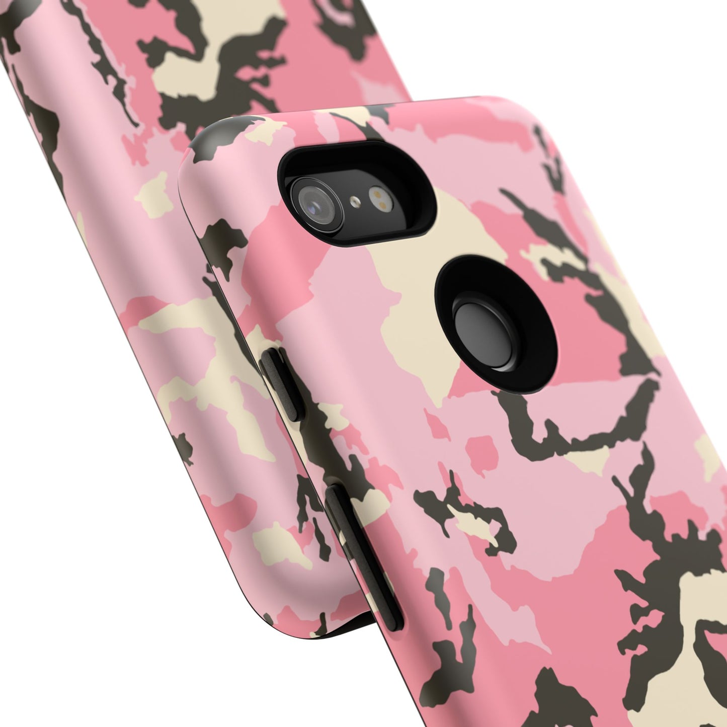 Stylish Tough Phone Case – Pink Camo Design for Bold Protection  Make a statement while keeping your phone safe with this eye-catching pink camouflage case that blends fashion with durability.