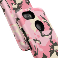 Stylish Tough Phone Case – Pink Camo Design for Bold Protection  Make a statement while keeping your phone safe with this eye-catching pink camouflage case that blends fashion with durability.