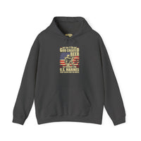 God Created Beer Hoodie, Marine Sweatshirt - Funny Drinking Gift, Unisex Pullover, Alcohol Lover, Birthday Present, Cool