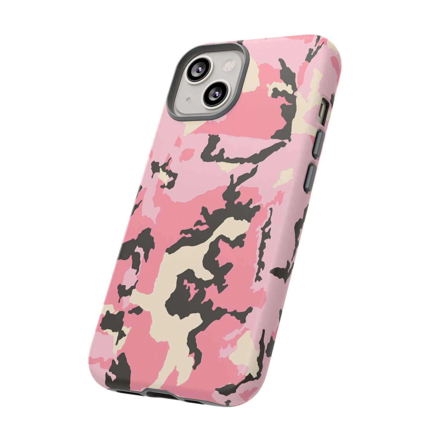 Stylish Tough Phone Case – Pink Camo Design for Bold Protection  Make a statement while keeping your phone safe with this eye-catching pink camouflage case that blends fashion with durability.