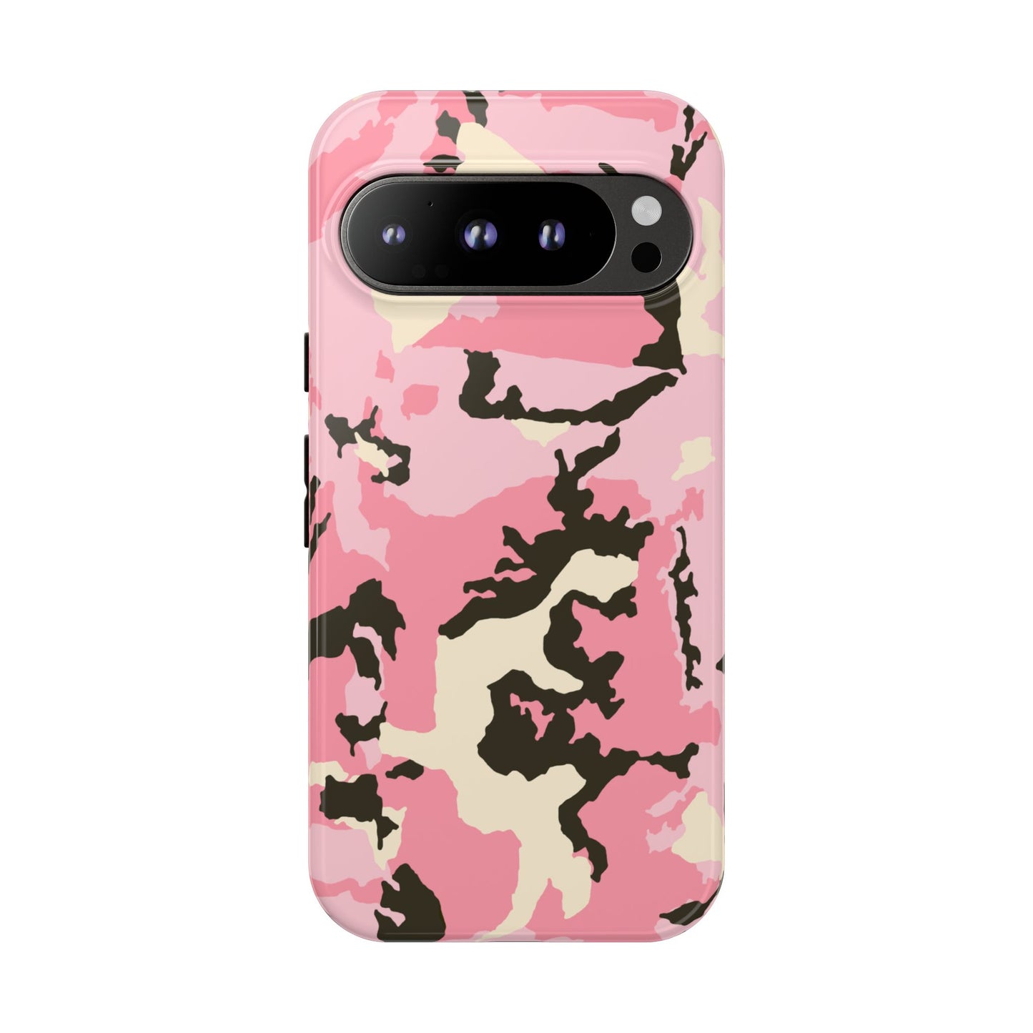 Stylish Tough Phone Case – Pink Camo Design for Bold Protection  Make a statement while keeping your phone safe with this eye-catching pink camouflage case that blends fashion with durability.
