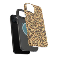 Leopard Print Magnetic Tough Case for iPhone – Bold Style, Rugged Protection  Make a fierce statement while keeping your iPhone safe with this stylish and durable magnetic tough case featuring a trendy leopard print design.