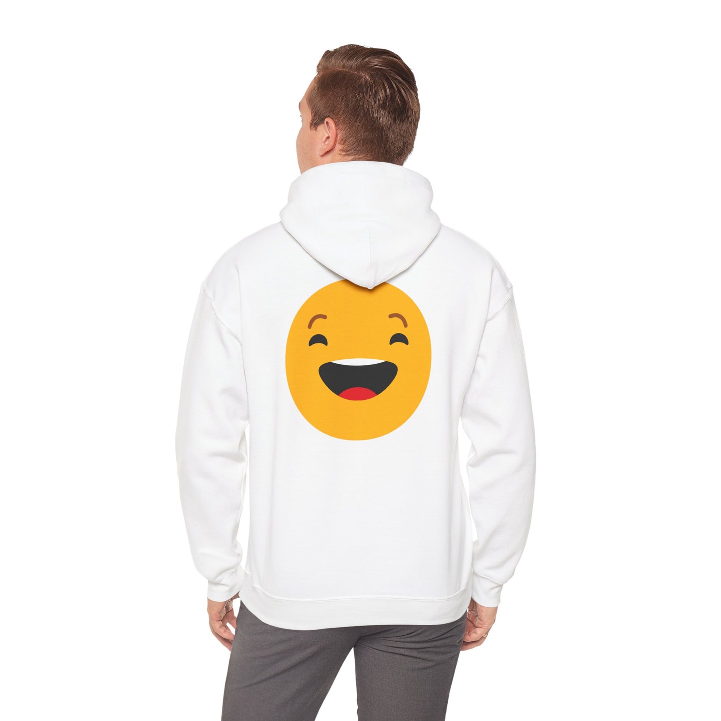 Funny Smile Emoji Hoodie - Unisex Heavy Blend™ Sweatshirt for Everyday Comfort
