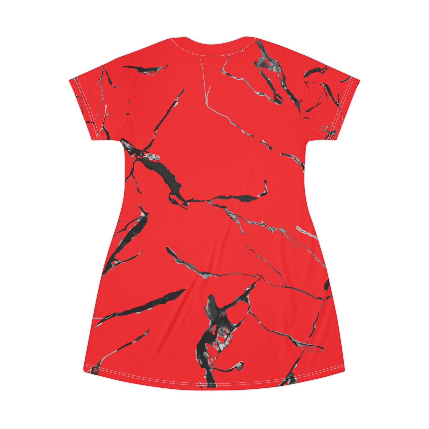 Bold Marble Print T-Shirt Dress, Casual Chic Wear, Summer Fashion, Bohemian Style, Statement Dress for Everyday