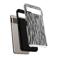 Tough Cases: Stylish Black and White Zebra Print Phone Case