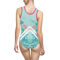 Tropical Floral Women's Swimsuit - Classic One-Piece with Vibrant Design