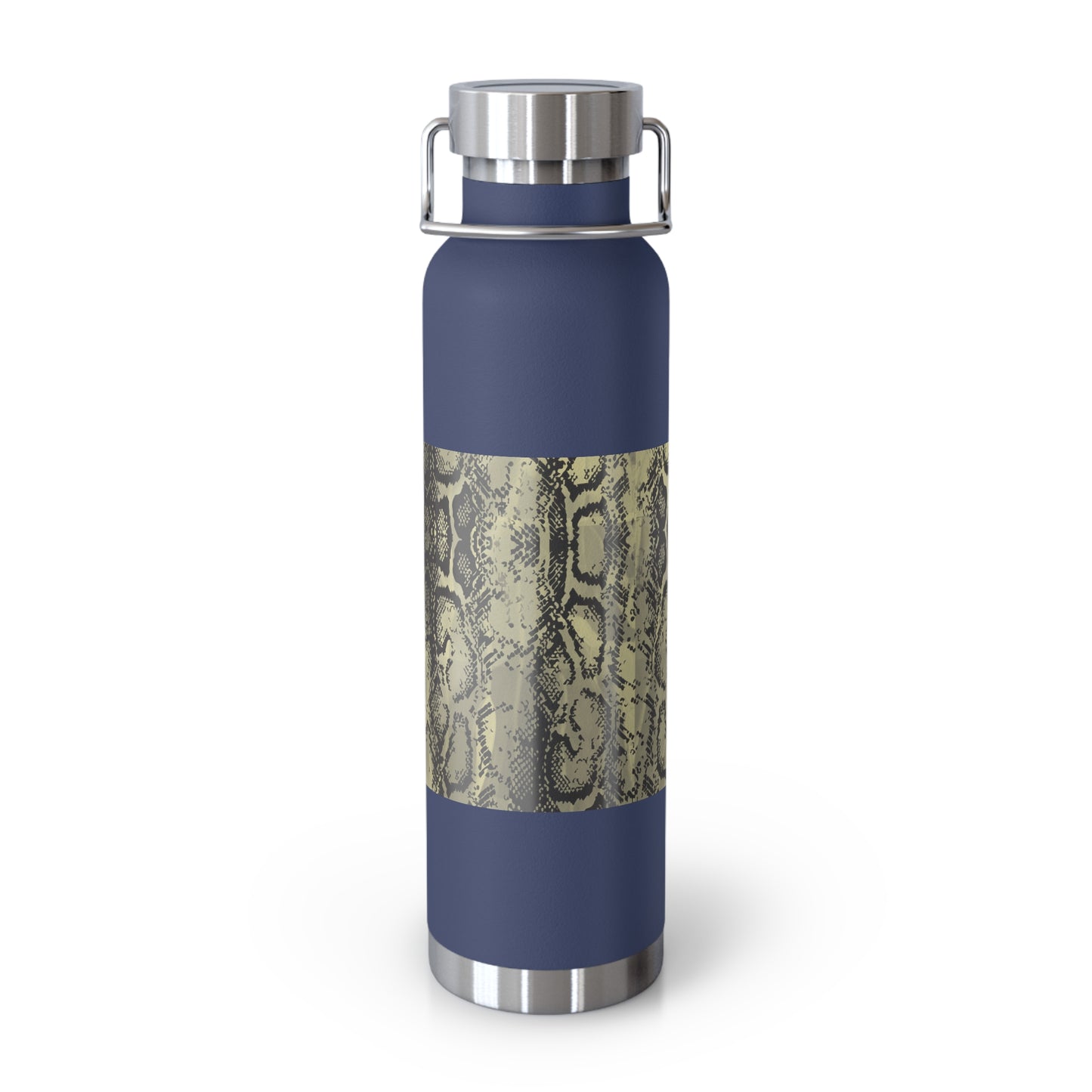 Stylish Snake Print Insulated Water Bottle - 22oz Copper Vacuum Flask