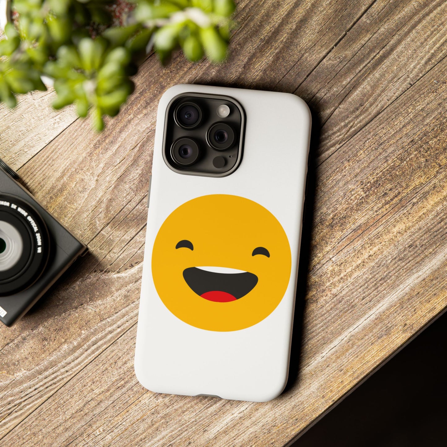 Happy Face Tough Phone Case - Durable Protection with Smile Design