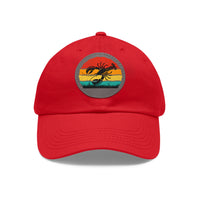 Lobster Themed Dad Hat with Leather Patch - Vintage Style Cap for Seafood Lovers
