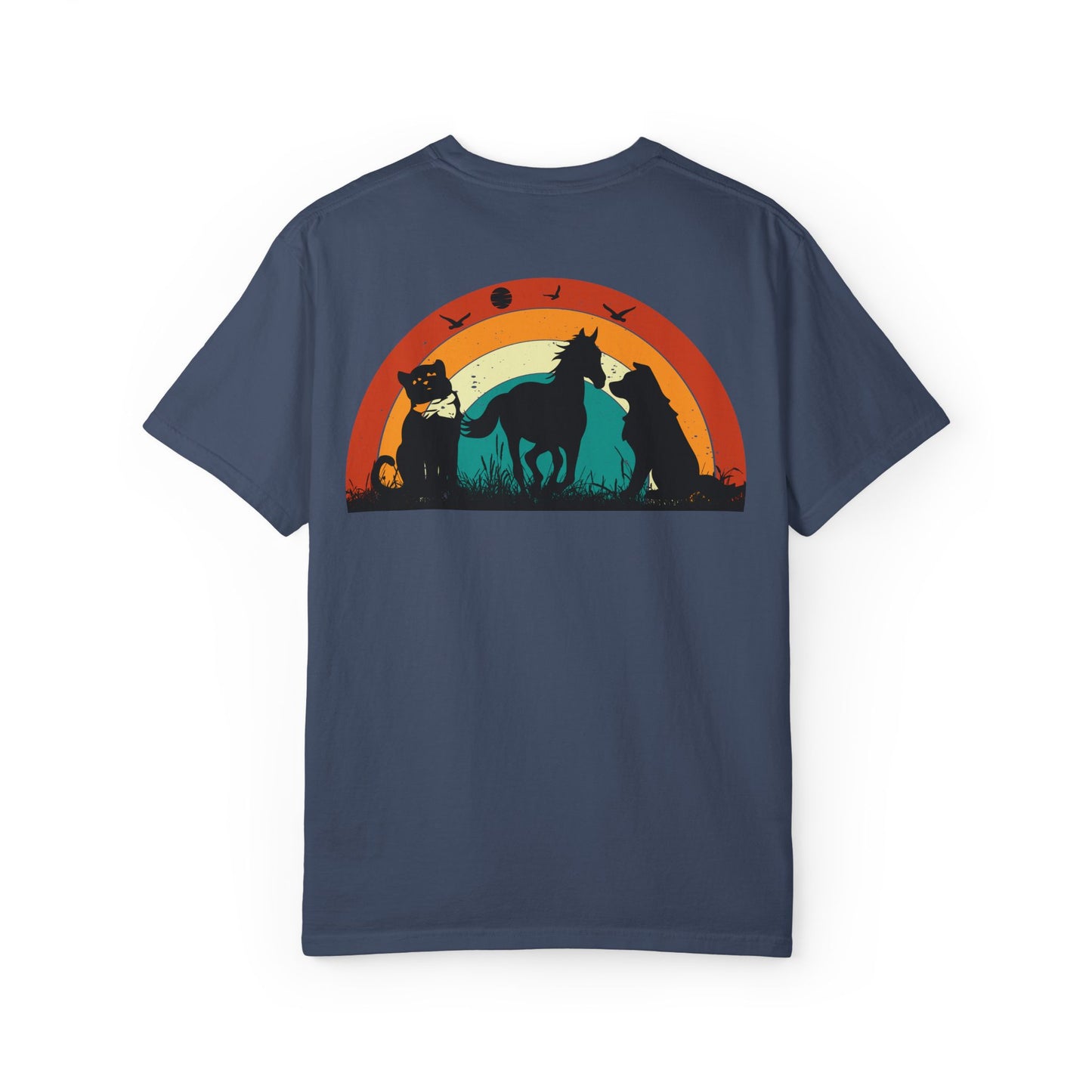 Rainbow Animal Scene Unisex T-Shirt - Nature Lover's Gift