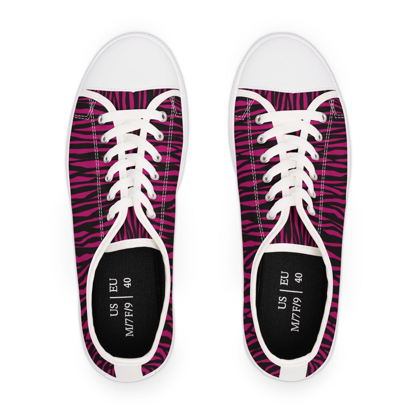 Fierce Pink Zebra Print Sneakers for Women