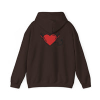Devilish Heart Hoodie - Unisex Heavy Blend™ Sweatshirt for Fun-Loving Spirits